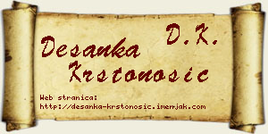 Desanka Krstonošić vizit kartica